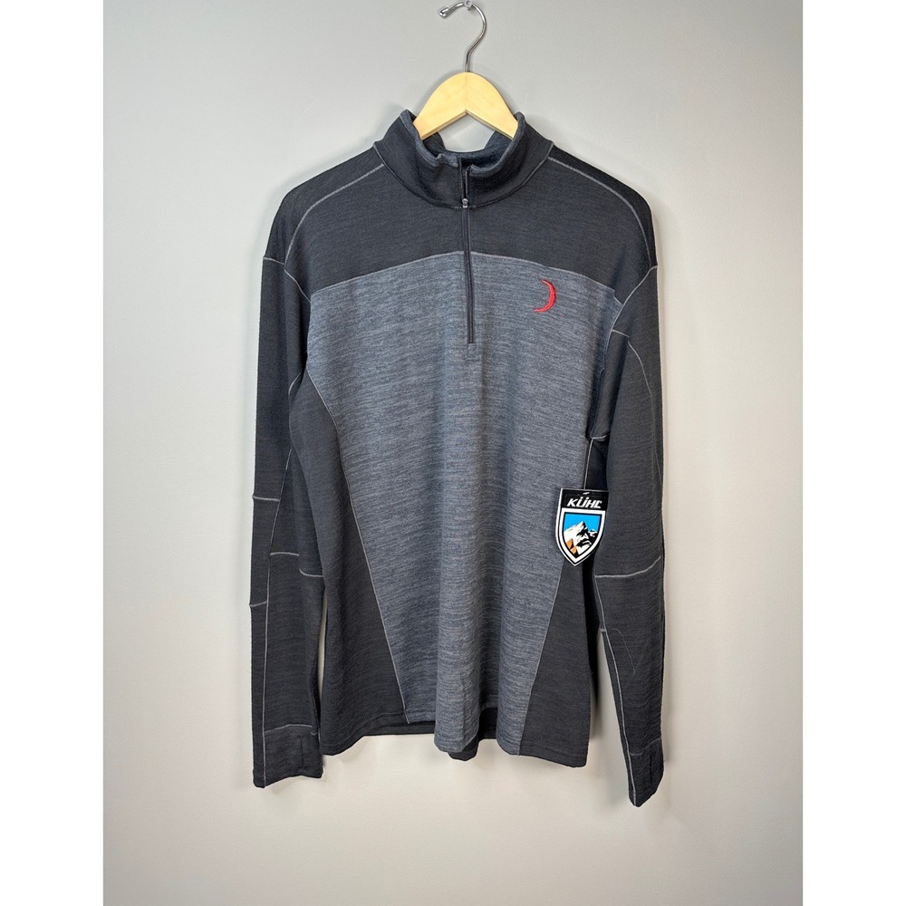 Kuhl Ryzer 1/4 Zip Pullover Mens XL Black/Koal Technical Knit Thumb Loops